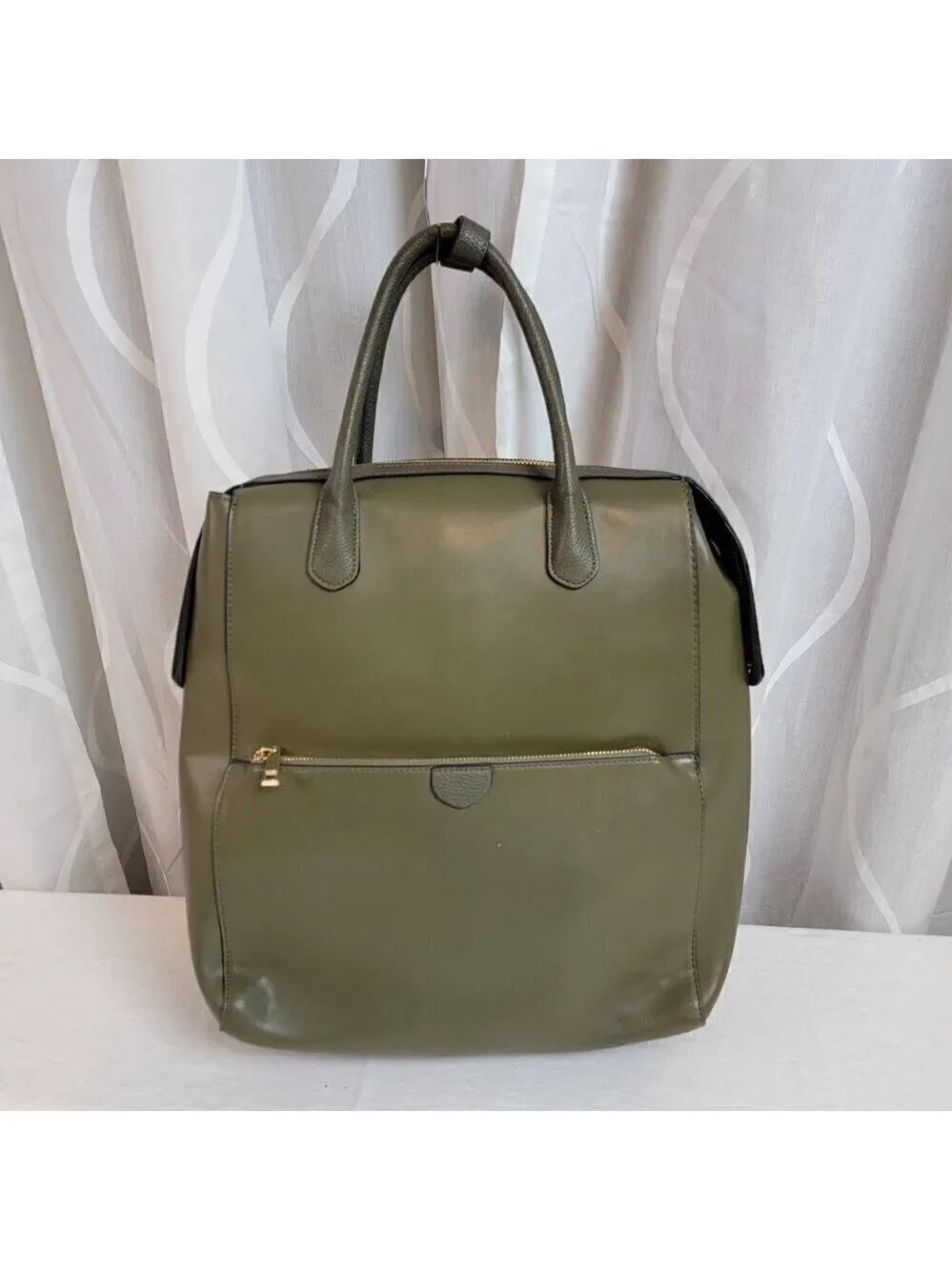 Target - A New Day - Backpack / Sling Bag - Olive Green Faux Leather